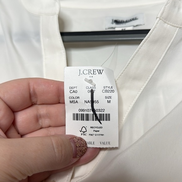 J. Crew Factory Popover Placket Blouse - Picture 6 of 11